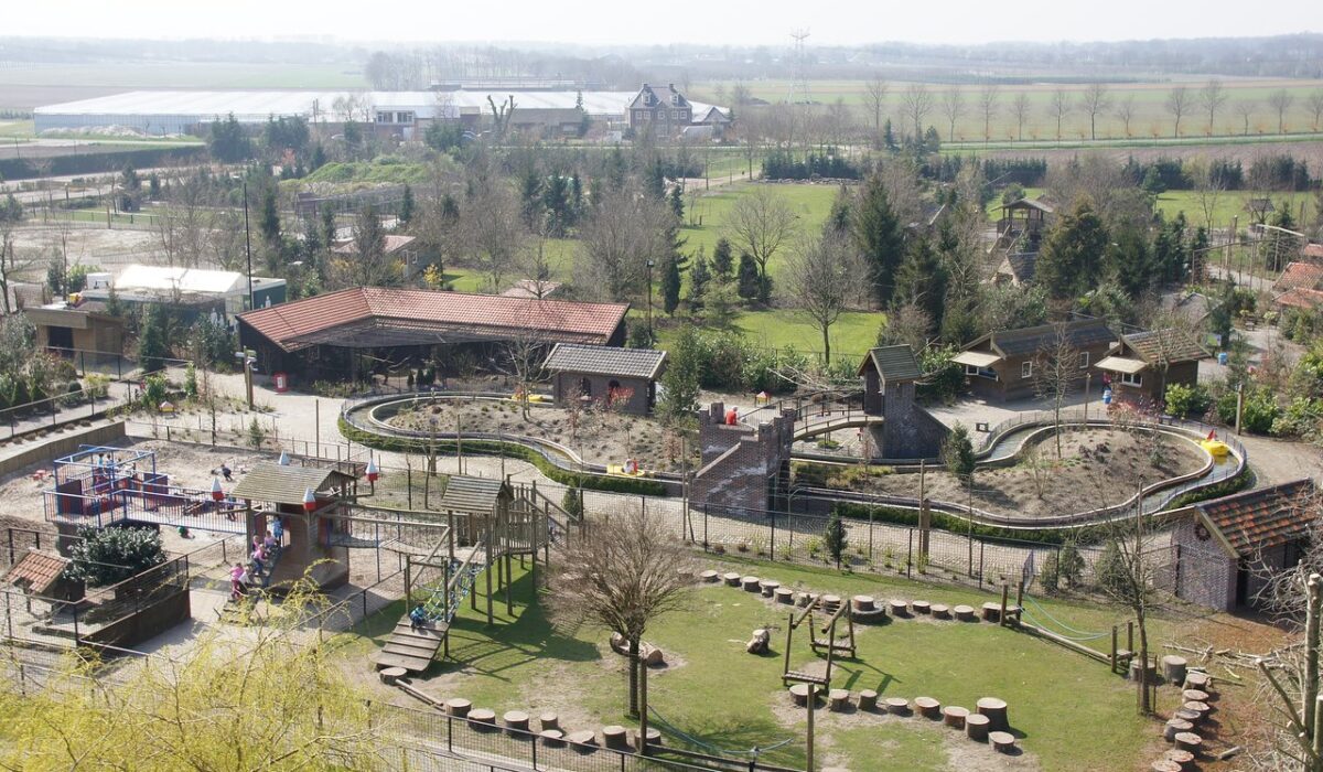 luchtfoto park pukkemuk treinbaan